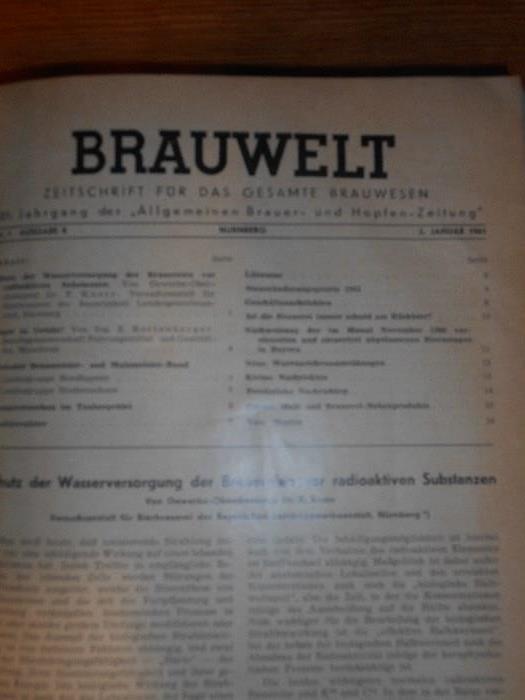 Lower Level:  One of the BRAUWELT books is open.