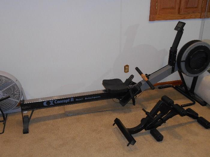 Lower Level-Exercise Room:  A CONCEPT II- MODEL C - Rowing Ergometer. 