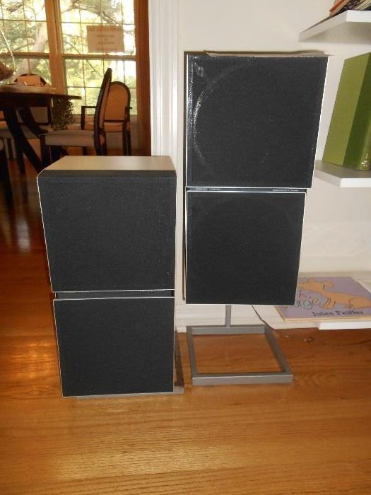 Living Room:  Two BANG & OLUFSEN (Denmark) BEOVAK S802 speakers.  Sold as a pair.
