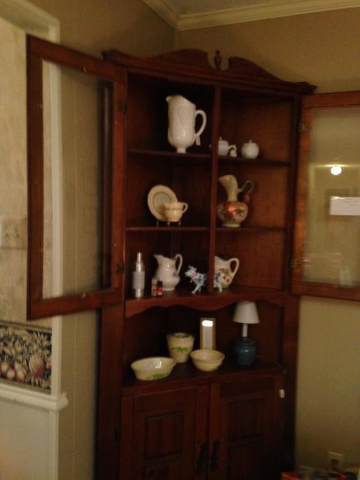 Corner Cabinet and collectibles