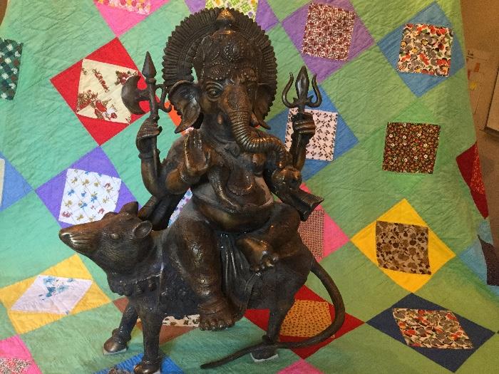 large bronze Ganesh statue