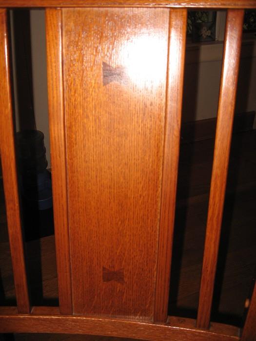Detail of dining chair woodwork