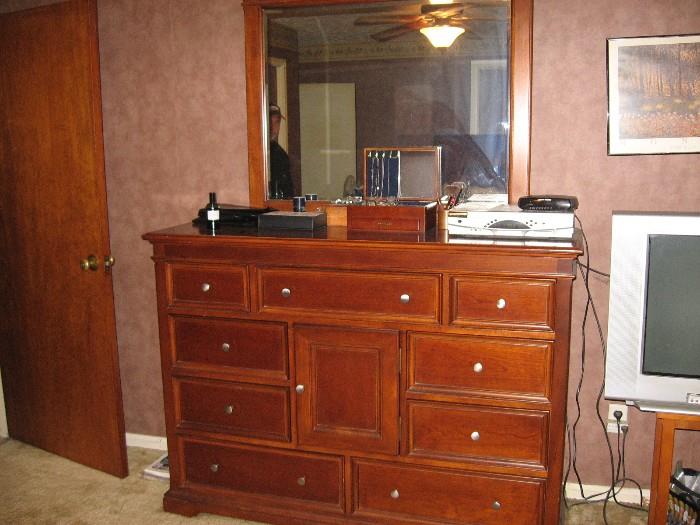 Dresser with mirror that matches king bed