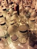 old glass bottles and jars