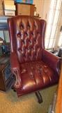 Leather swivel chair