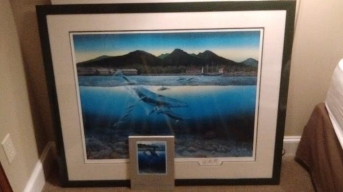 Robert Nelson limited edition Lithograph, Museum quality framed, signed and re-marked by artist, cert. included.