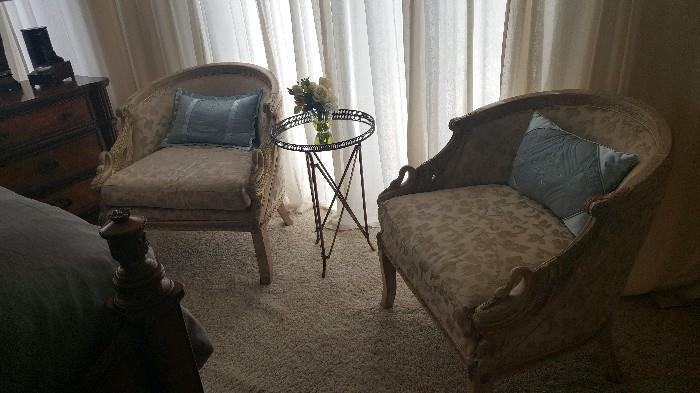 pair of Phyllis Morris chairs purchased from the Frank Sinatra penthouse at The Sands!!