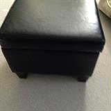 Leather storage ottoman