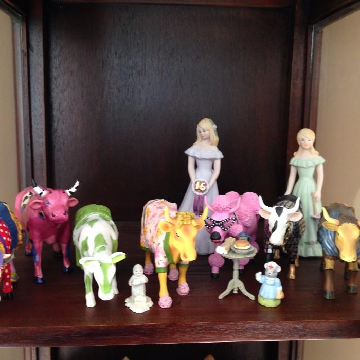 Cow Parade Collection, birthday doll collection -some of them music boxes
