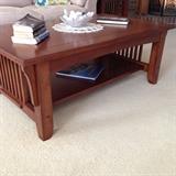 Mission oak style modern coffee table