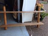 Hand made oak plate shelf