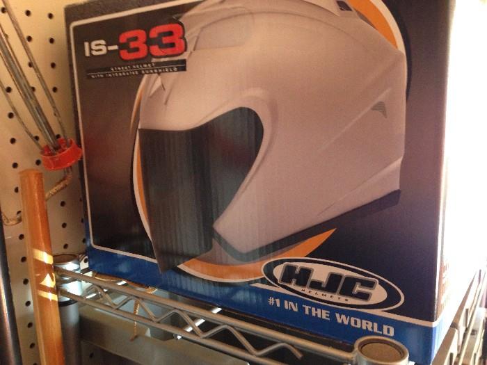 2 HJC motor cycle helmets