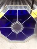 Beautiful large cobalt blue octagonal window