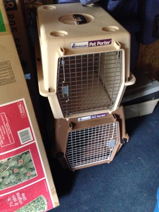 Large pet carriers, great to have a crate for your pet
