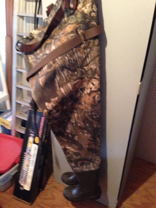 Camo waders, extra large