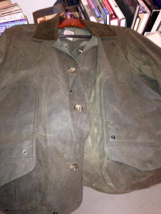 Oiled Filson Coat..."Might as well have the Best!" Tin Cloth Field Jacket, water repellent, never worn, retail $400