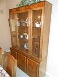 2 piece display/china cabinet, with glass shelves