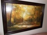 Painted Fall scene, in acrylic, 