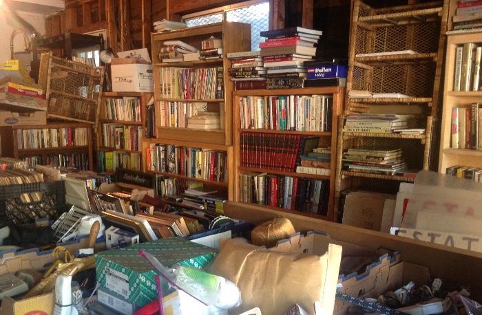 These are only some of the books and garage items!