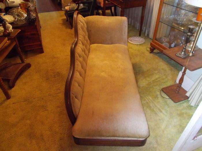 VINTAGE Upholstered Fainting Couch - 68" long
