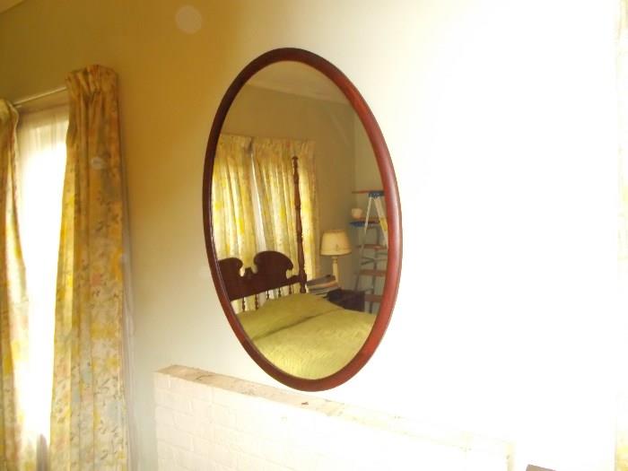 LARGE Oval Framed Mirror - probably 48" tall!