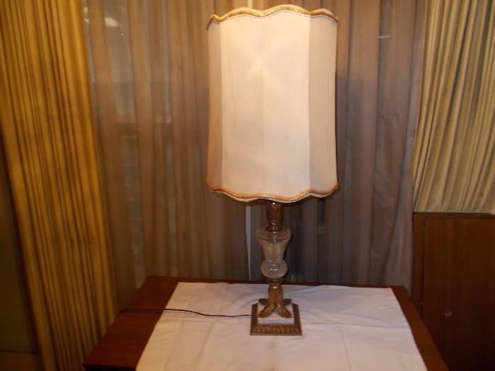 Brass/Marble/Glass Lamp - Classic!!!