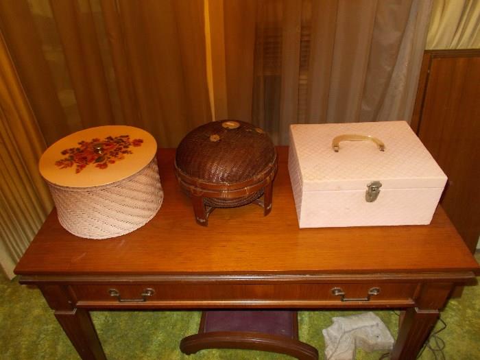 3 VINTAGE Sewing Boxes - all Cool!!!!!!!
