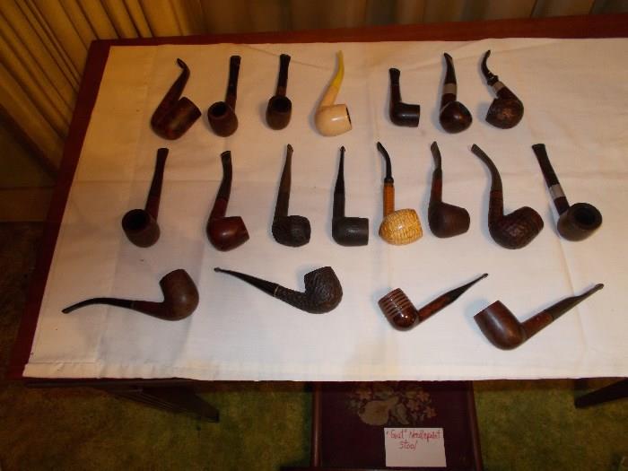19 Smoking Pipes - will be sold individually - great selection and variety!!!!!