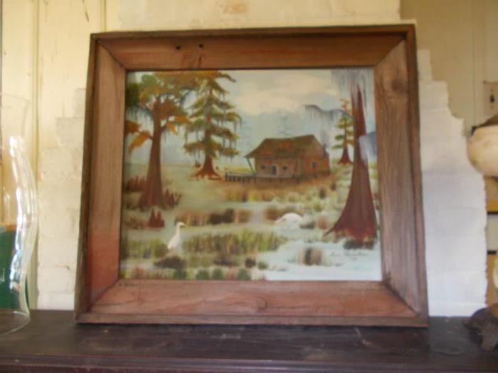 Another Framed Oil Painting by Ms. Flanakin - LARGE