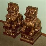 Pair of Chinese dog statues.