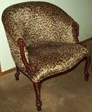 Great animal print chair.