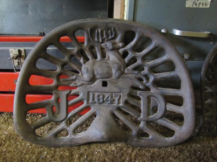 1847 John Deere cast iron tractor seat 