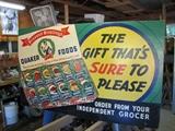 Quaker Maid (1930's a brand of A&P) Advertising board