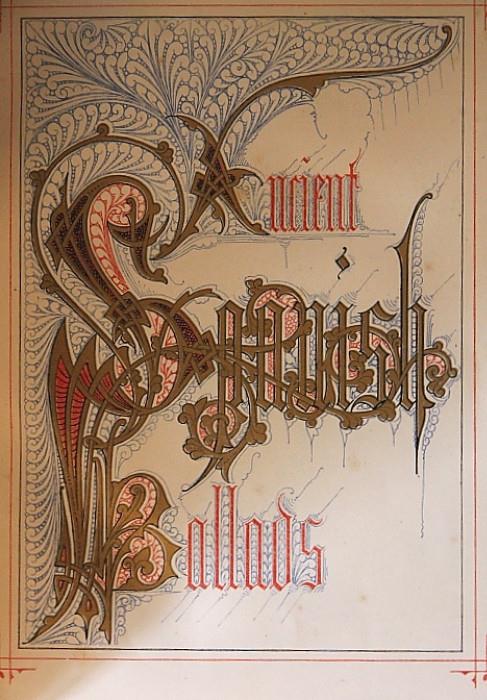 Title page of beautiful antique book:  Ancient Spanish Ballads