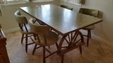 Wagon Wheel Dining Set, 1950's, Mid-Century