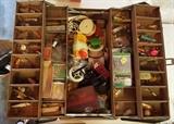Vintage Fishing Lures, and Tackle Box.