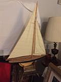 Wooden Sail Boat Model