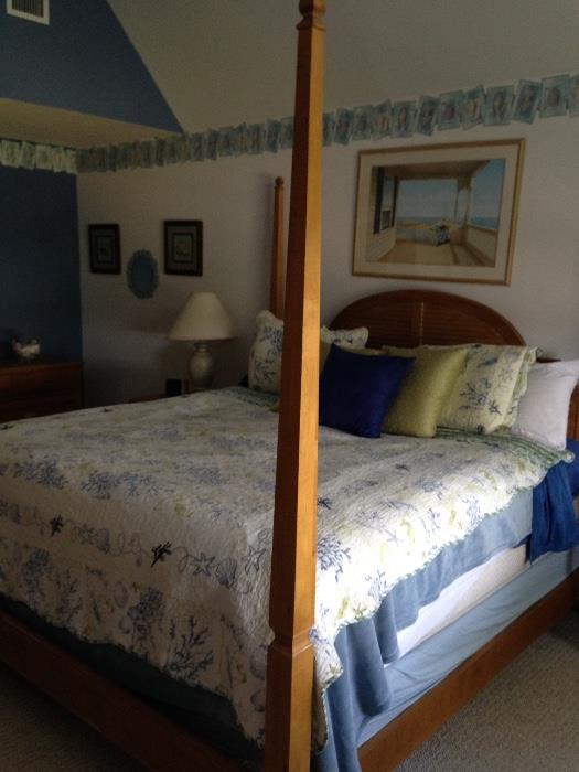 Ethan Allen king size bedroom set - 4 poster bed 
