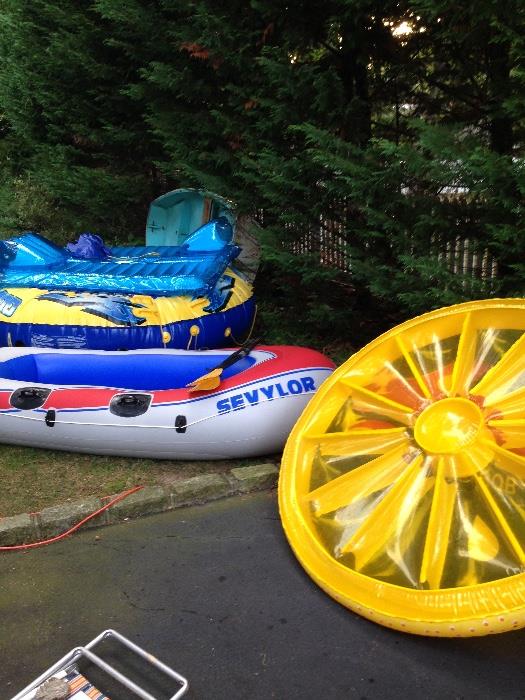 Some of the large inflatable rafts