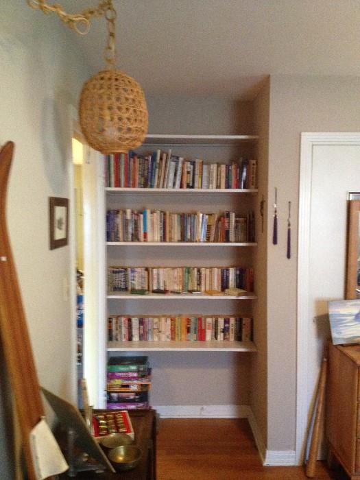 Books, Puzzles, Wicker Hanging Lamp