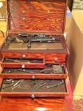Gunsmith cabinet with tools