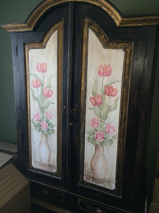 Large painted armoire