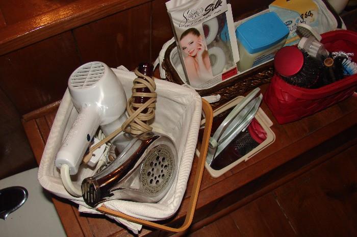 Vintage and new hairdryers
