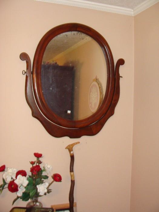 Antique Ox Bow Dresser/Wall Mirror