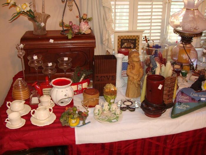 Antique Radio, Oil Lamp and much more!