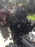 bags of golf clubs