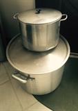 LARGE  ALUMINUM COMMERCIAL COOKING POTS