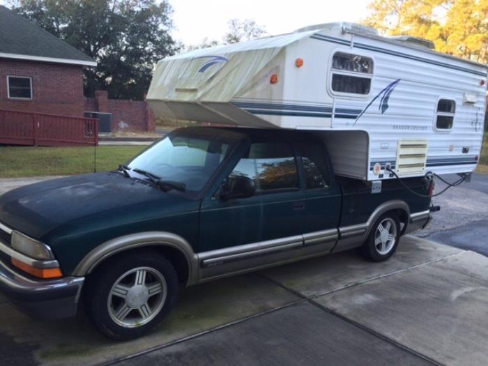 BID ITEM-  1998 Chevy S-10 (camper is separate)  Currently needs battery - BEST PRICE ABOVE RESERVE OF $1700 (truck only) wins,   See notes above for instructions on how to submit bids.
