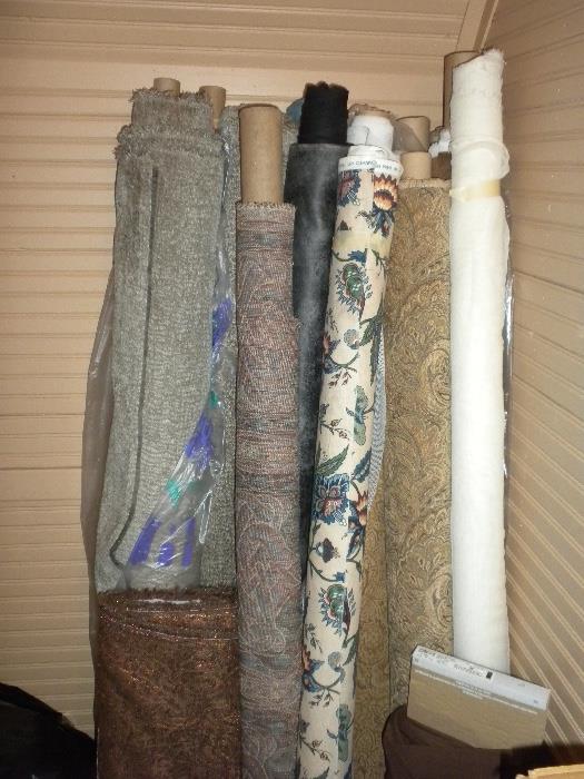 Bolts of Fabrics including Upholstery Fabric