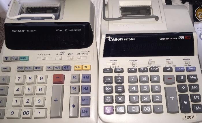 Sharp and Canon Calculators